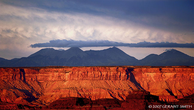 The Manti La Sal mountains from Canyonlands National Park, Utah