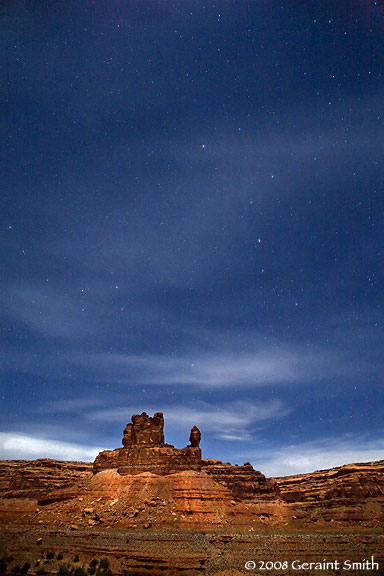 The Big Dipper and Little Dipper over Valley of the Gods Utah