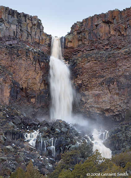 Rio Grande Gorge WaterfallA rare occurrence of a waterfall taken February 14th in the Rio Grande Gorge north of the Taos Junction Bridge, Pilar, NM 