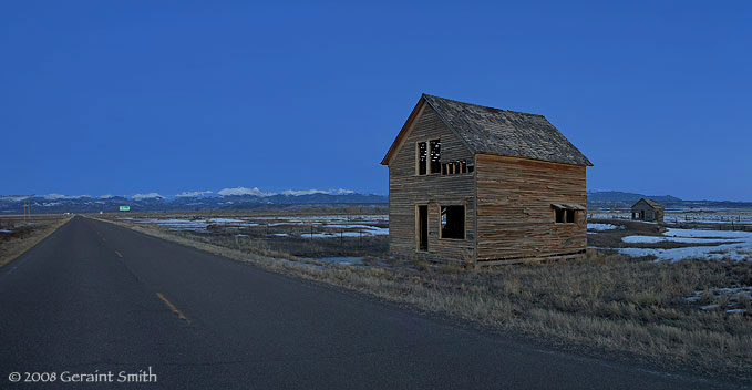 Twilight on the road in Colorado