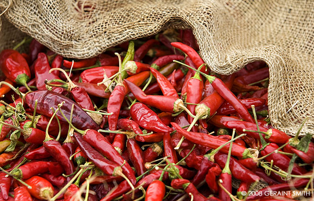 Red hot chilis at the farmers market