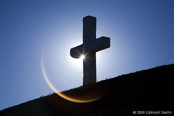 The cross on the church of St Francis, Ranchos de Taos