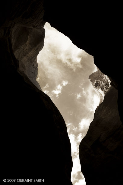 The sky from Kasha Katuwe, Tent Rocks and Slot Canyon, NM