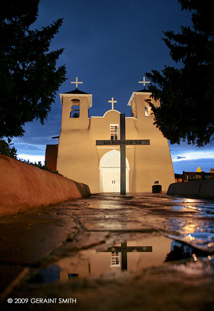 Twilight at the church of San Francisco de Asis, Ranchos de Taos, NM