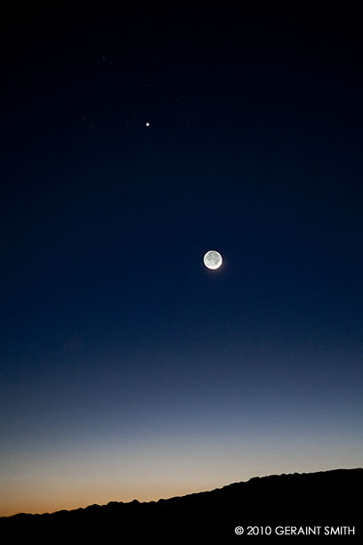 Moon and the planet Venus