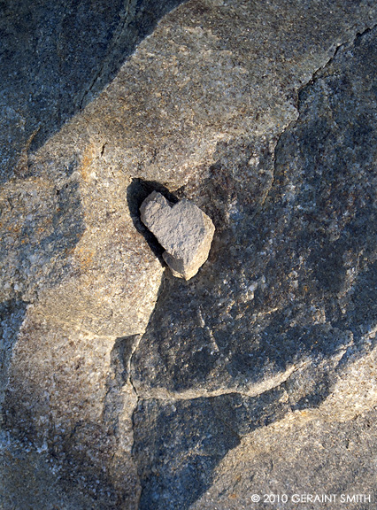 Heart rock on the trail