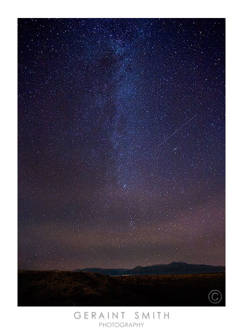 Milkyway over the Rio Grande Gorge and Taos Mountain, NM