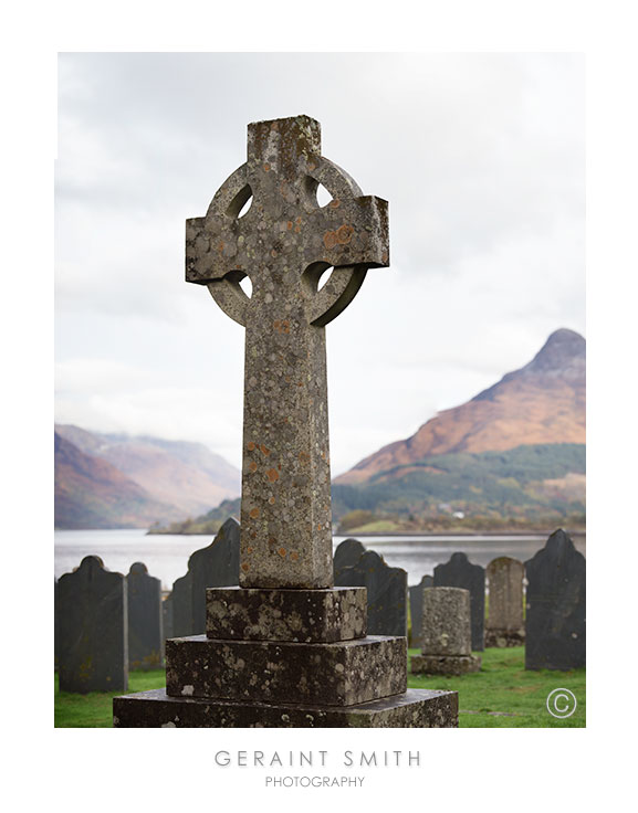 Celtic cross on the road to the Isle of Skye