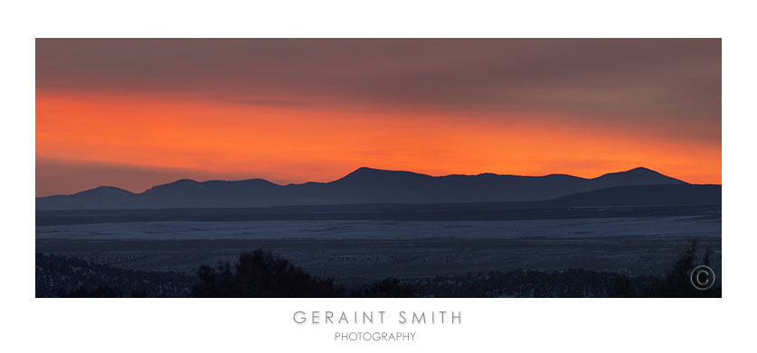 A bit of a sunset over the Jemez Mountains, New Mexico