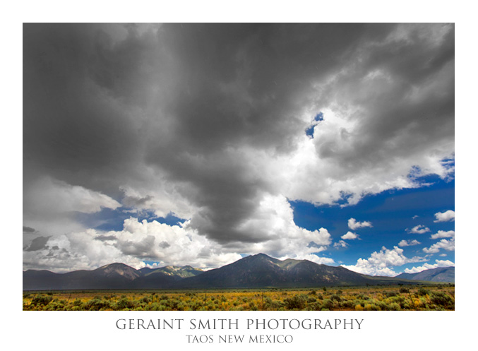 Clouds and Taos mountains
