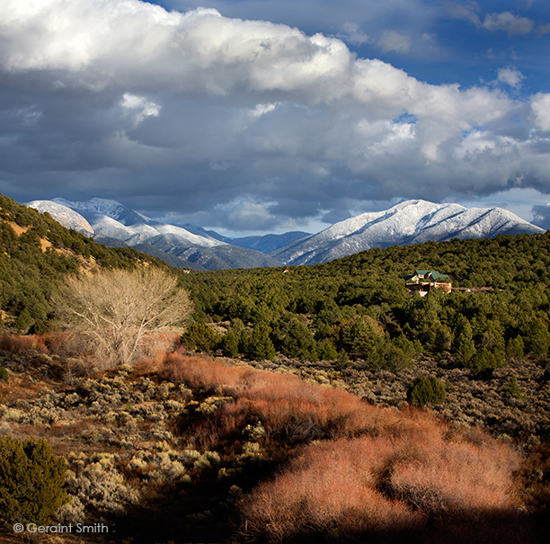 Winter in the mountains of New Mexico arroyo hondo nm