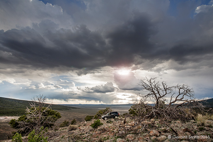 On location photographing in the Rio Grande del Norte National Monument new mexico