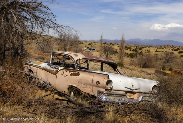 Still there after all these years ...  I photographed this and a companion vehicle parked next to it in 1984 galisteo nm