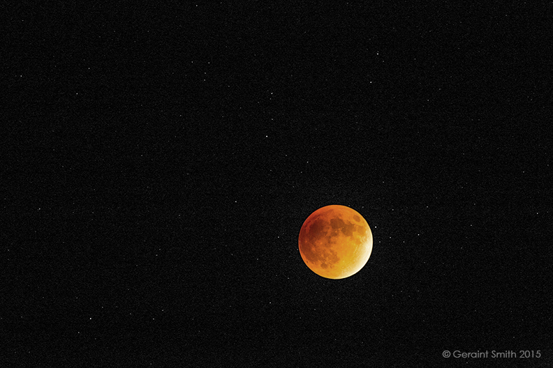 The luna eclipse, bloodmoon, supermoon, from San Cristobal, NM