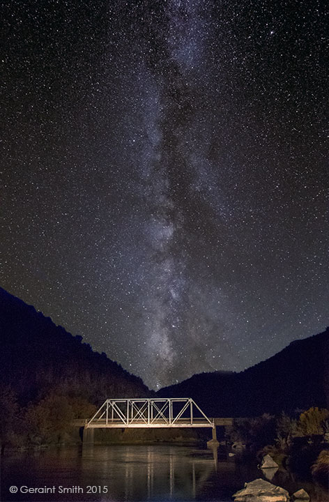 Milkyway over the John Dunn Bridge, on the Rio Grande, NM