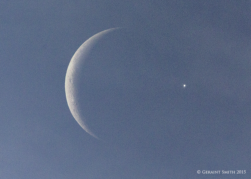 Crescent Moon and Venus with Lunar Occultation san cristobal new mexico