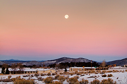 2012 December 30, This morning, December 29th's moon set across the Taos Volcanic Plateau, in northern NM!