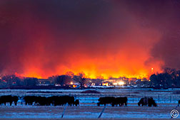 2012 December 26, December 24th bonfires at Taos Pueblo