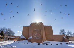 2015 December 28: Sunrise at the St Francis church, Ranchos de Taos