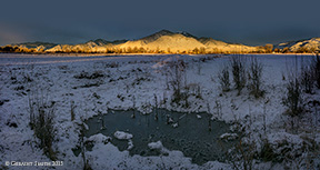 2015 December 13: A brief moment, 4 minutes, of high desert winter light on Taos Mountain