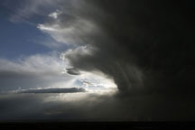 Storm cloud over the mesa west of Taos, NM