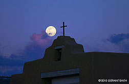 Full moon over Taos, new mexico