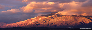 2015 January 12: Columbine Hondo Wilderness sunset with Lama bottom left
