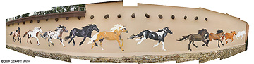 2009 September 15, The Ledoux Street horses mural in Taos, NM
