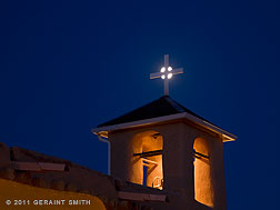 2011 September 12, Harvest, celtic moon over the San Fracisco de Asis church, Ranchos de Taos, New Mexico
