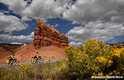 2014 September 14  Bicycling in the red rocks of Ghost Ranch, NM sage brush abiquiu new mexico