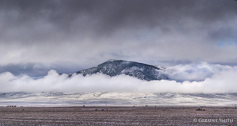 Ute mountain emerges from the clouds