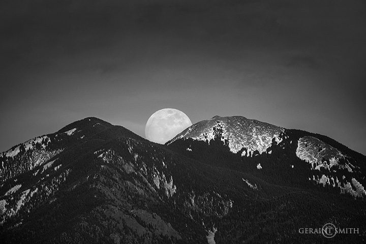 One More Super Moon Taos Mountain
