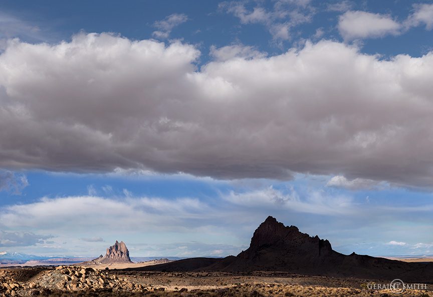Red Valley, Arizona and the view to Shiprock, New Mexico. 