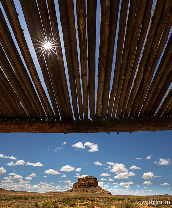 Under the ramada, Chaco Culture National Historical Park.