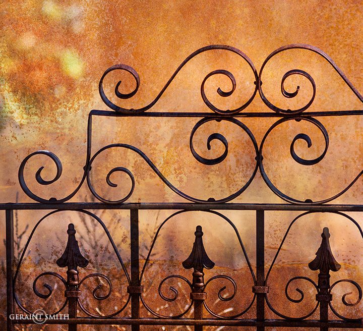 Iron gate, rust, at an abandoned homestead in the San Luis Valley