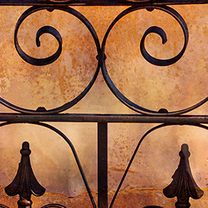 Iron gate, rust, at an abandoned homestead in the San Luis Valley