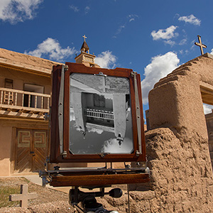 Photo of the Day image archive Photo of the day archive, Las Trampas Church with view camera