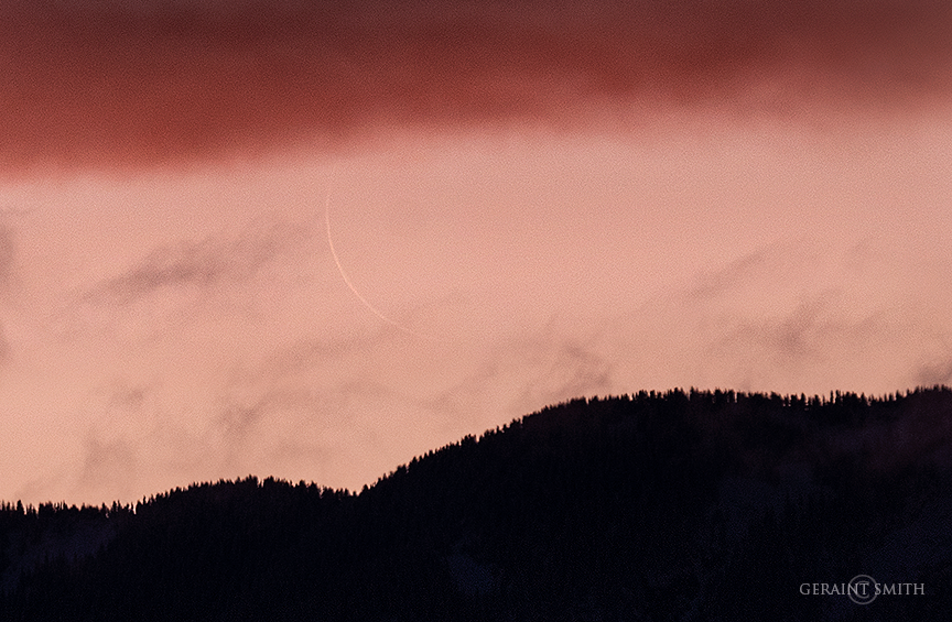 Sliver, Crescent Moon, Sangre De Cristos, NM