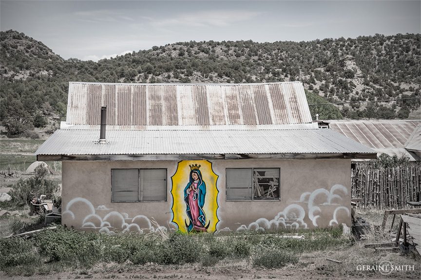 Guadalupe, home, Servilleta, New Mexico. 