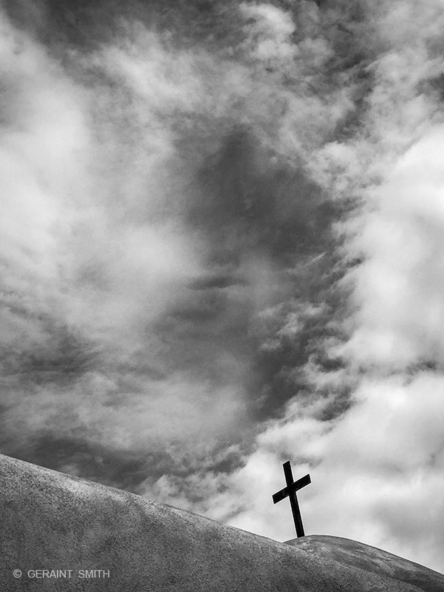 Talpa Chapel, Black Cross, Clouds, Sky