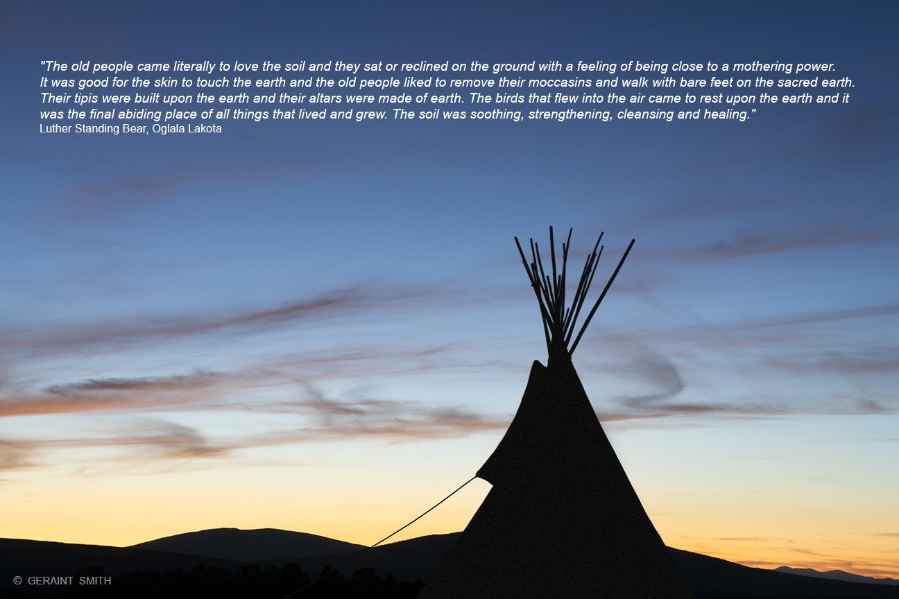 Tipi, Sky, Sunset, A Quote, Lama, NM