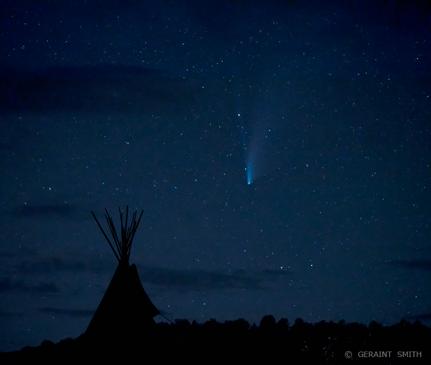 Comet Neowise, tipi and stars. One last view 