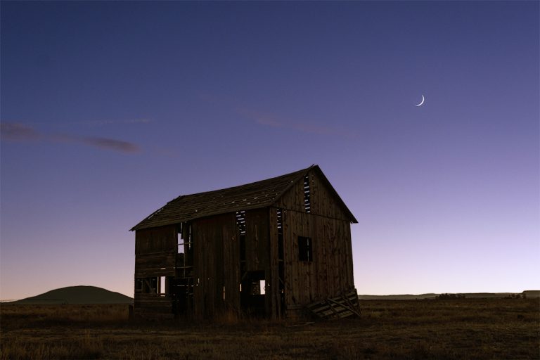 Crescent Moon Red Barn Ute Mountain