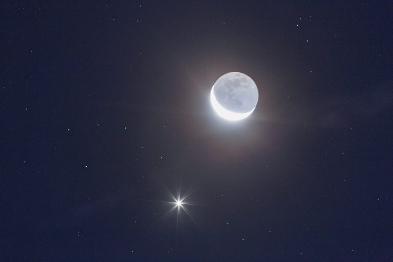 Venus crescent Moon