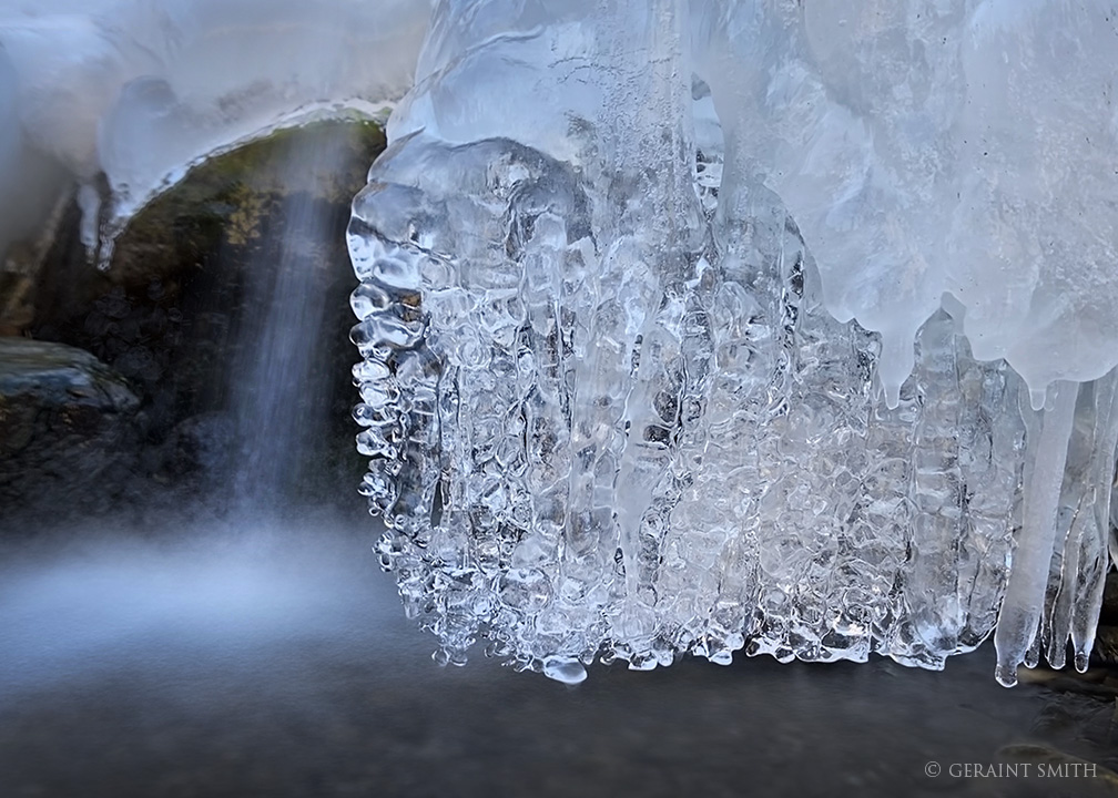 Ice build up at the spring, Orilla Verde