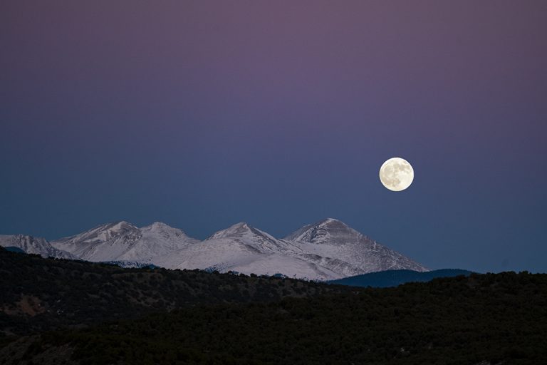Moon rise Sangre de Cristo Mountains