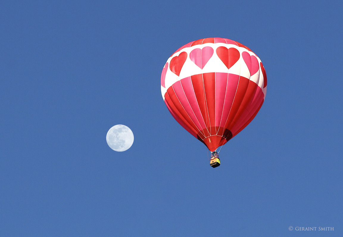 Valentine balloon moon