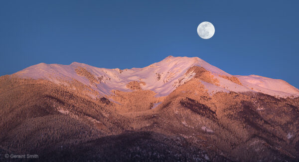 Wolf Moon rising Vallecito Mountain