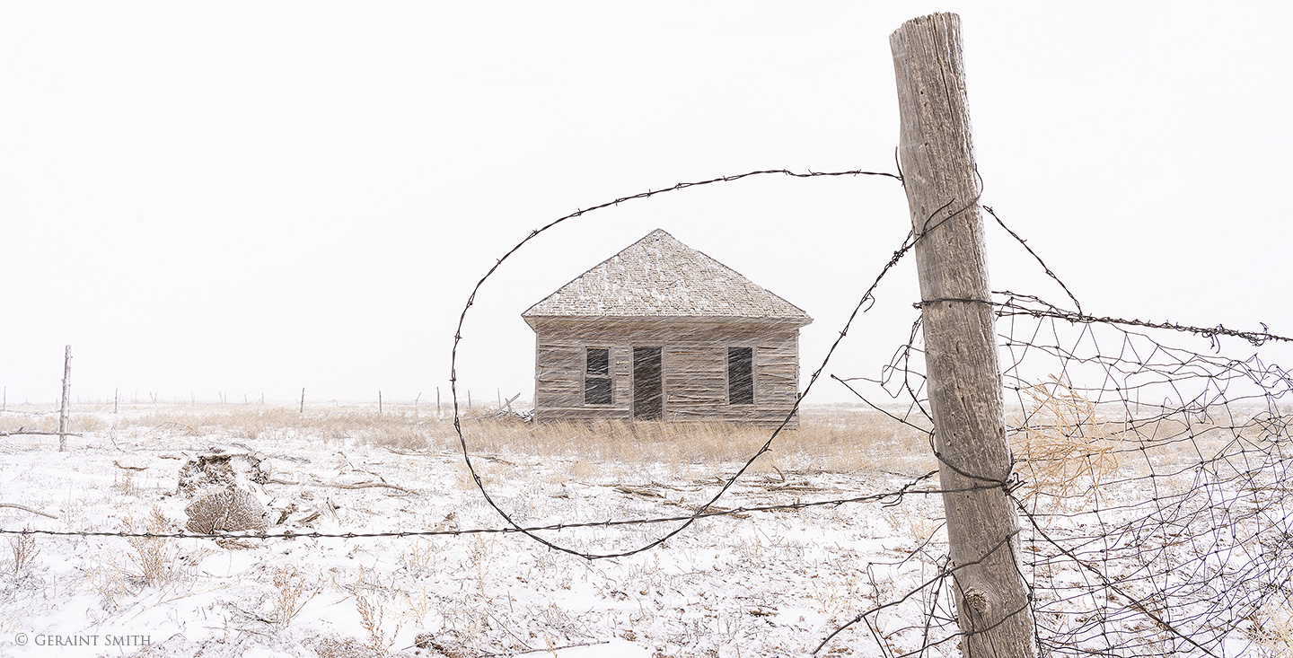 Barbed wire, homestead, San Luis Colorado.