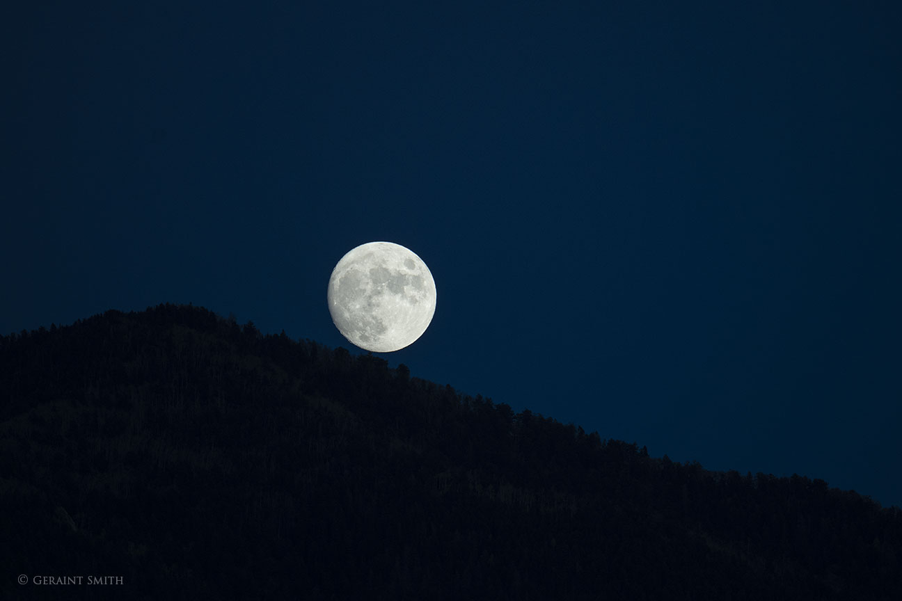 Hunter's moon rise over the Sangre de Cristo Mountains